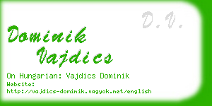 dominik vajdics business card
